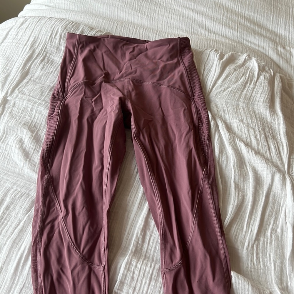 Pink lululemon leggings size 4